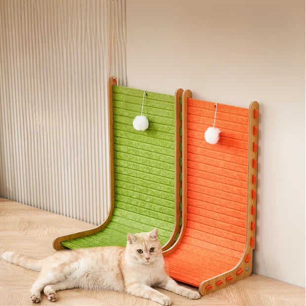 Modern L-Shaped Cat Scratching Board Interactive Sustainable Paper Toys Packed in Carton MegaBDM
