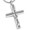 Stainless Steel Ribbon Cross Urn Pendant Necklace Ash Keepsake Memorial Cremation Ash Urn Cross Wholesale Ribbon Urn Cremation