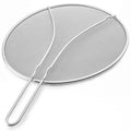 Heat-Resistant Metal Kitchen Tool Anti-Splatter Shield Guard Oil Divider Splash Proof Baffle Frying Pan Oil Splash Screen MegaBDM