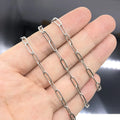 New Fashion Stainless Steel Rectangle Paper Clip Chain Jewelry for Necklace Bracelet Jewelry Making