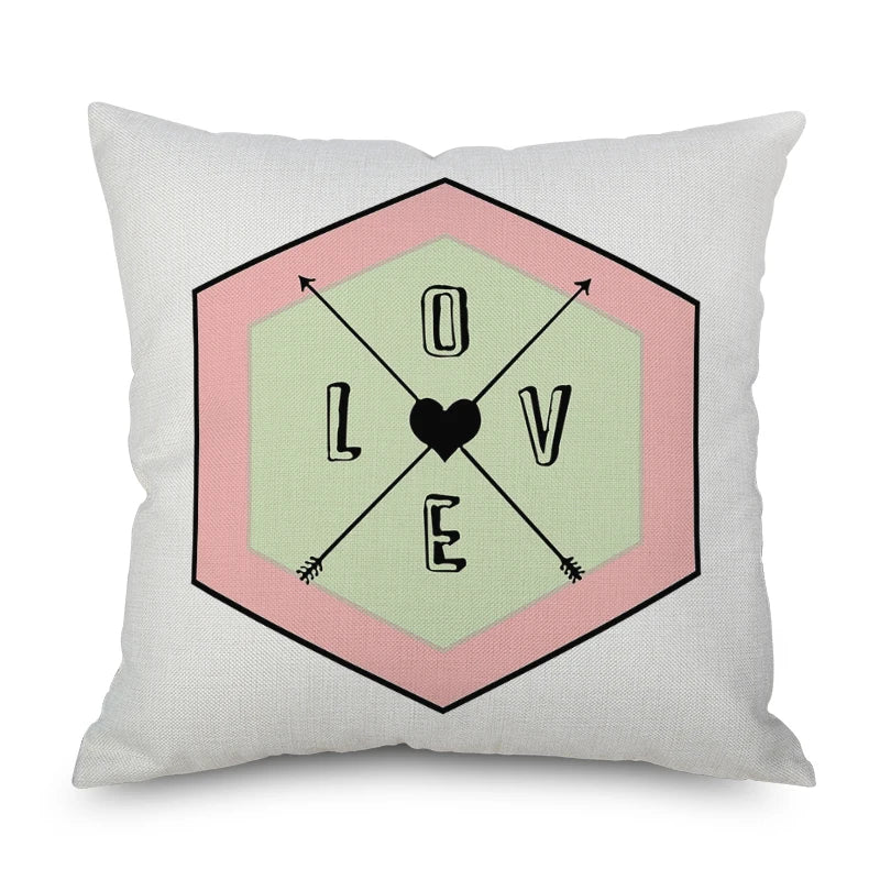 Fresh Style Pillowcase Watercolor Leaves Sofa Pillow Cover Pretty Flowers Cushion Cover