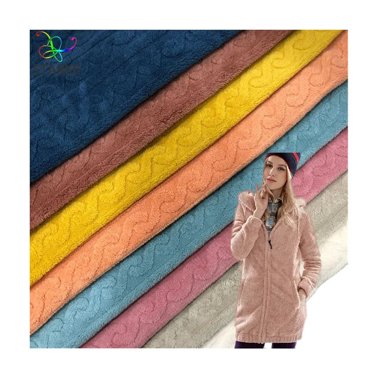 2026 Fashionable Warm Knit 100% Polyester Sherpa Fleece Fabric Printed Weft Knitted Girls' Garments Bedding Blankets Accessories