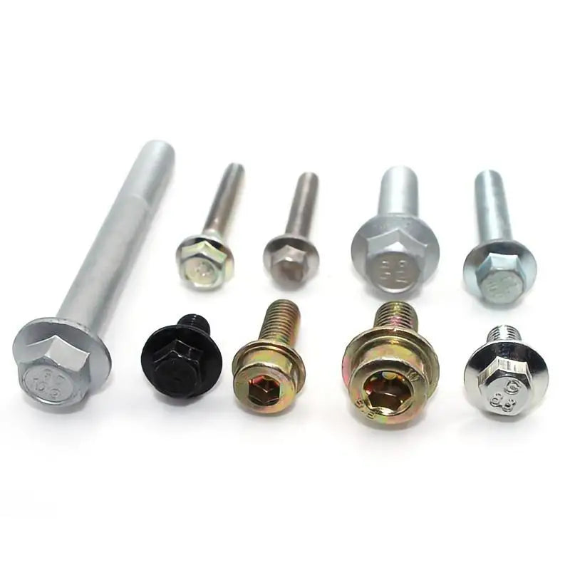 Din 6921 12mm X 1.75 X 40mm Hex Flange Bolt Zinc Plated M10*1.25 1/4 5/16 M12 M14 M20 Grade 5 Grade 8 10.9 Hex Flange Bolt