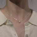 Charm Jewelry Natural Freshwater Pearls Pendant Woman 925 Sterling Silver Necklace