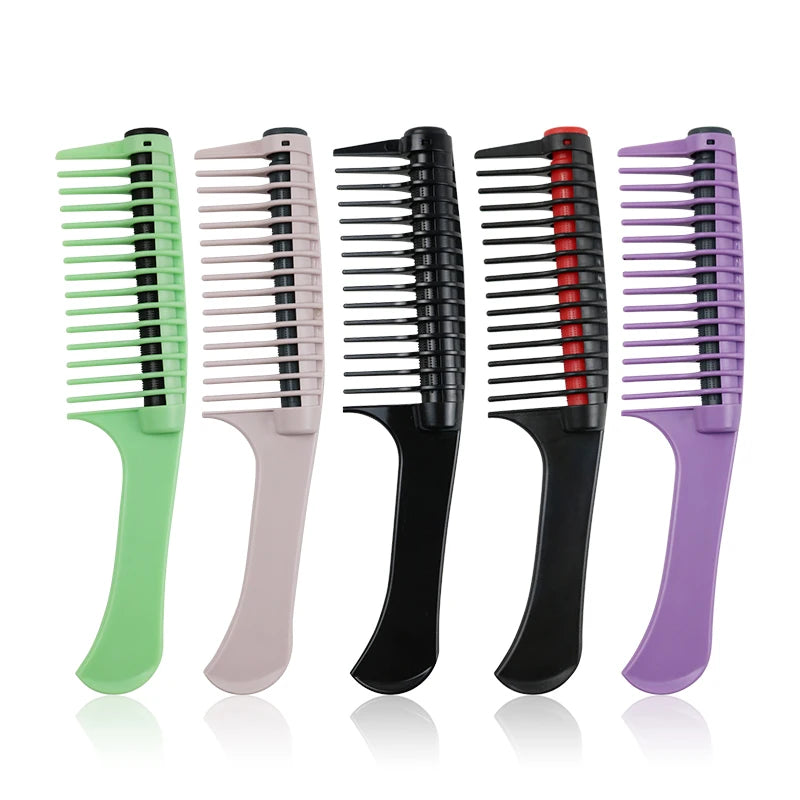 Wholesale Professional Hair Comb Cutting Plastic Hair Comb with Roller Anti Splicing Integrated Roller