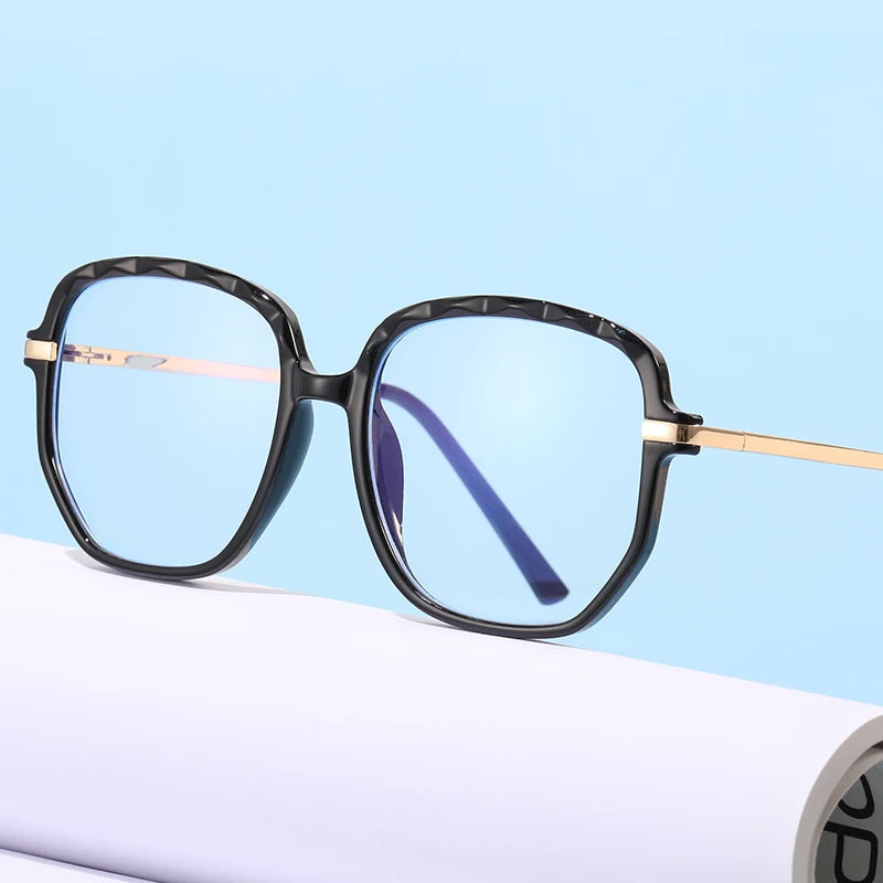 Wholesale TR90 Optical Eyewear Trendy Black Eye Wear Frames Glasses for Men and Women for All Face Transparent Frame Color