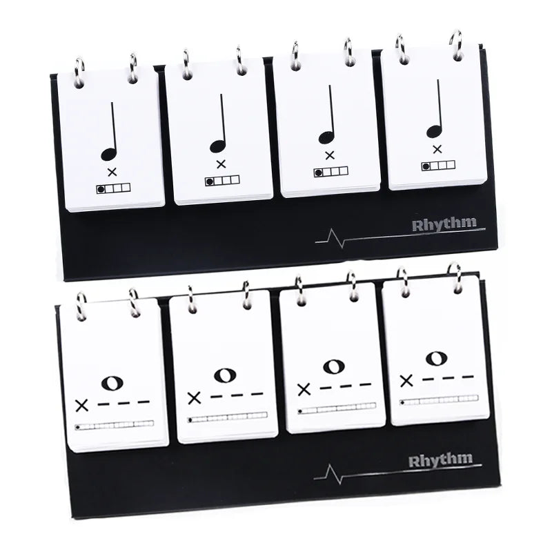 Rhythm Practice Card Visual Card Note Portable Training Flashcard Music Teaching Props for Piano Drum Guitar