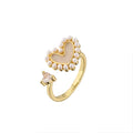 Fashion Pearl Zircon Flower Ring Female Personality Devil's Blue Eye Ring Wholesale Customization