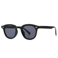 Cross-Border Narrow Small Frame Anti-Blue Light Eyeglasses - Trendy Street Style Vintage Rivet Round Sunglasses for Men & Women