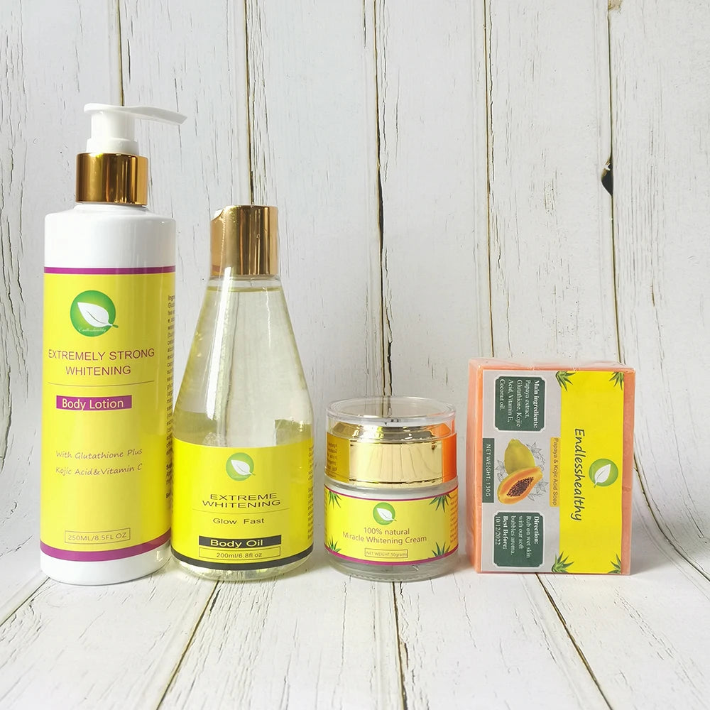 Beauty Skin Care Hot Selling Glutathione Vitamin C Body Care Set Private Label Skin Brightening Skin Care Kits