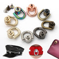 Metal Screws Rivet Nail Buckle Studs Handbag Belt D Ring Hanger Leather Craft Bag Buckle Side Clip Screw Rivet Connector Buckles