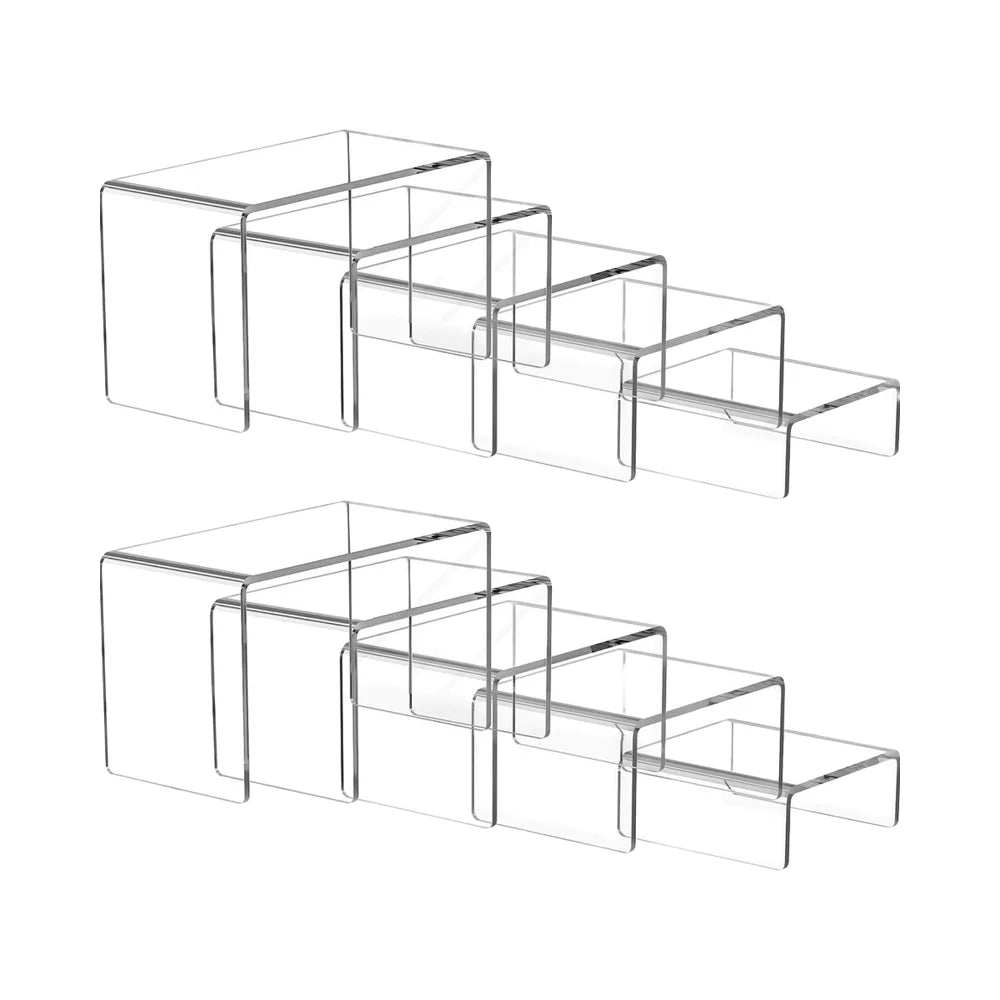 Modern Clear Acrylic Display Riser Modern Acrylic Display Stands Shelf for Dessert Bar Action Figure Jewelry-for Display Racks