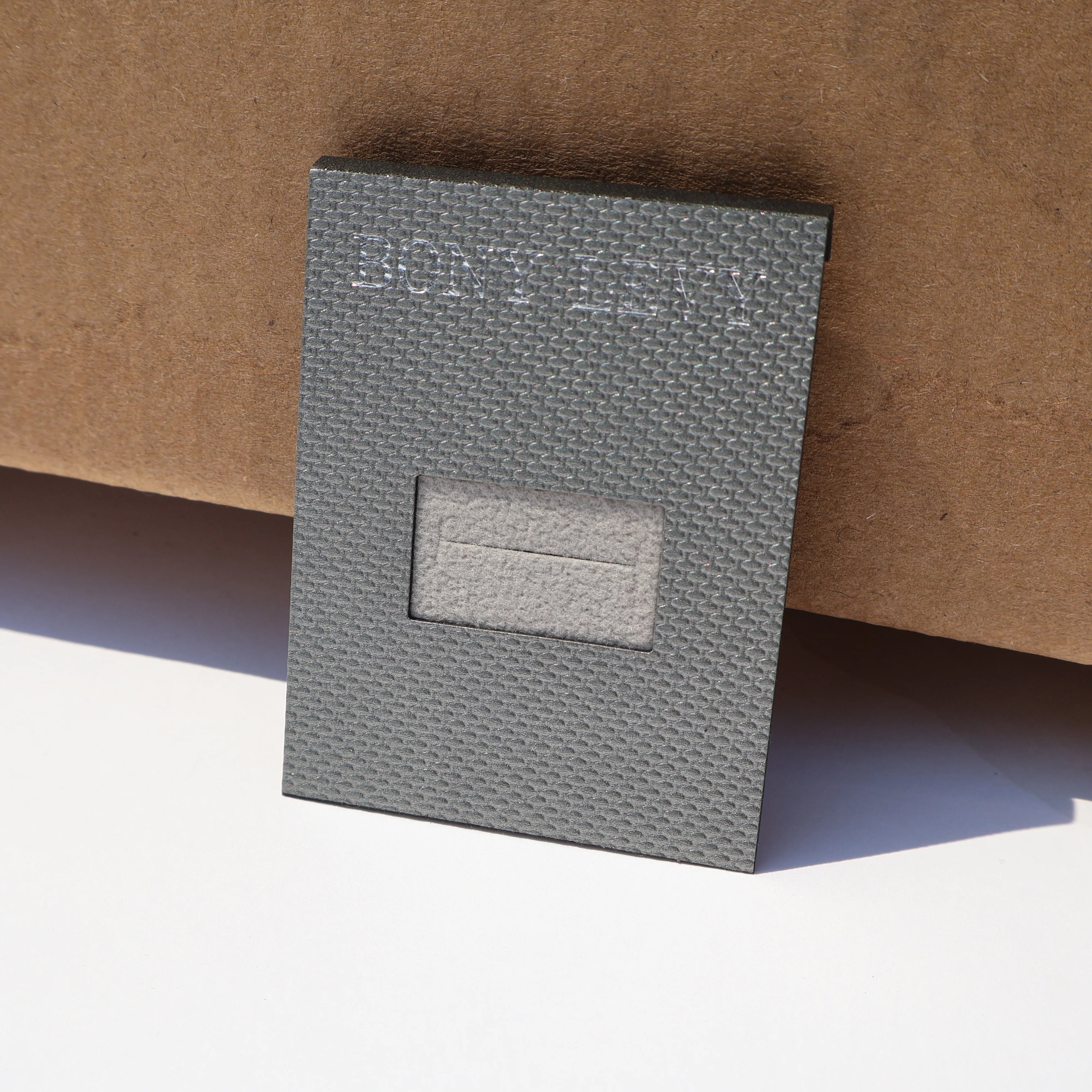 Hot Stamped White Textured Ring Jewelry Card