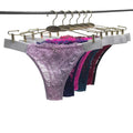 Wholesale Women Lace Thong Underwear Sexy Low Waist Panties with Elastic Glitter Waistband Floral Lace G String Lingerie