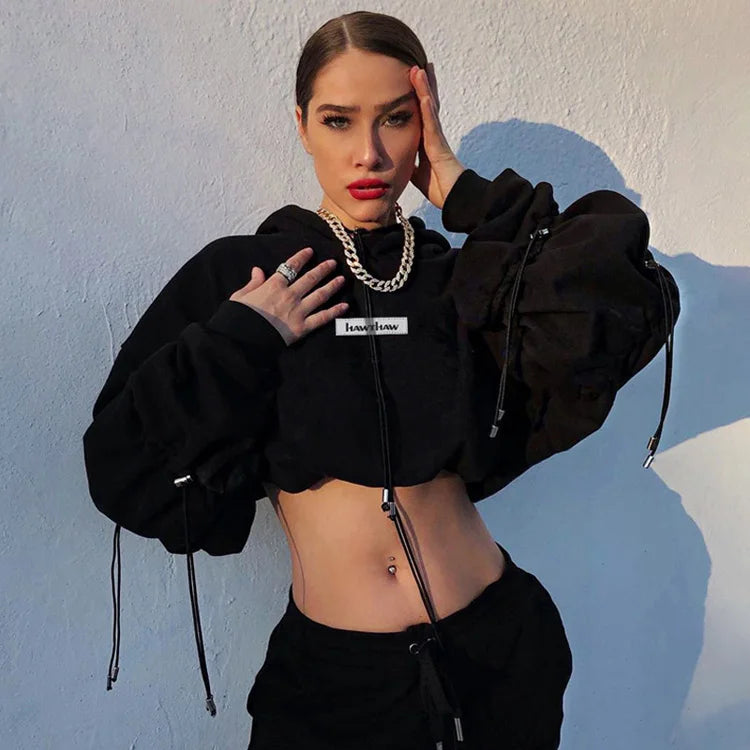 Hot Yoga Hoodie Shirt 2021 New Crop Top Long Sleeve Loose Embroidered Womens Hoodies