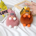 Cute Plush Keychain Sleeping Baby Doll Keychain Plush Kpop Accessories Pompom Keyring Toys for Girls Kawaii Keychain Bag Pendant
