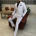 Elegant Double Breasted Men Suits Groom Tuxedos for Men Wedding Suits Two Pieces (Jacket Pants) Formal Man Blazer Sets