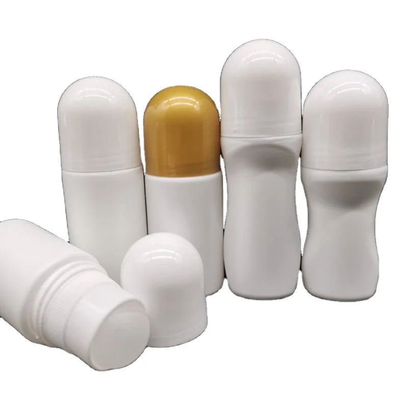30ml 50ml 60ml Leak Proof White Deodorant Bottle Empty Refillable Roll on Bottles for Perfumes Aromatherapy Oils