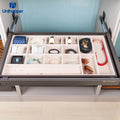 Unihopper Pull Out Sliding Wardrobe Accessories Wall Mounted Jewelry Drawer Organizer Rack with Soft Closing Concealed Slide