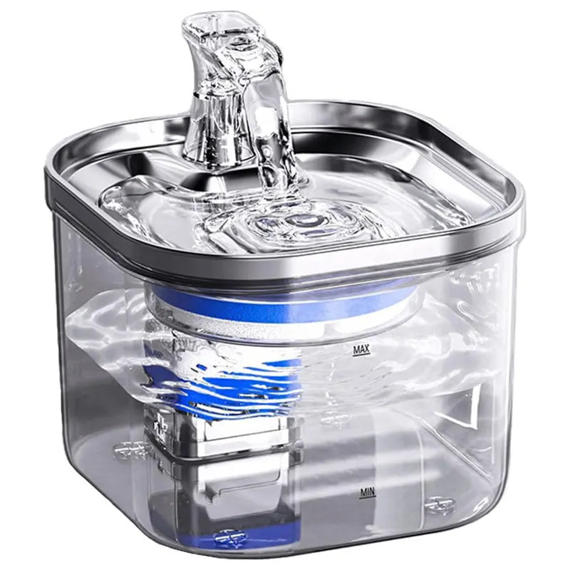 Stainless Steel Pet Water Dispenser Automatic Circulation Filter Dog Cat Water Fountains Smart Pet Cat Fountain