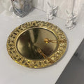 Multicolor Round 3d Vintage Borders Double Plating Thickened Plastic Fruit Bowl Tray Decorative Charger Plates Wholesale
