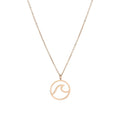 Wholesale Women's Stylish Hawaii Sunrise Ocean Surfboard Sea Wave Necklace Fashion Pendant Stainless Steel for Nature Lovers