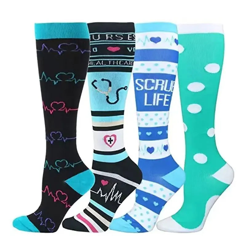 High Quality Men's Women's Athletic Sport Socks Long Crew Performance Running Comfortable Knitted Design Cartoon Cuff Body