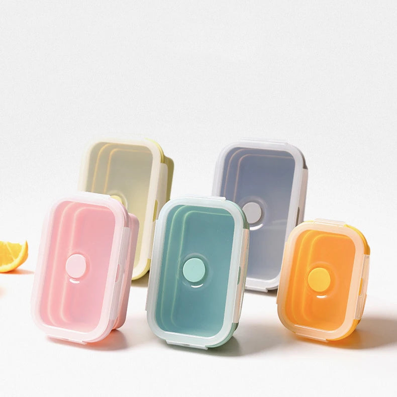 Hot Selling Silicone Lunch Box Wholesale Collapsible and Folding Food Container