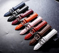 Luxury Plain Cow Leather Watch Band with Needleless Pattern for Men and Women Universal Fit in Eight Colors