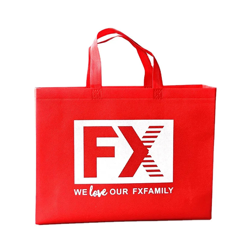 Reinforced Handle Non Woven Bag Heavy Duty Reusable Shopping Tote Bag Durable Eco Friendly Grocery Bag with Cross Stitching