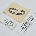 Factory Customized Natural Color Logo Folding Organic Cotton Screen Printing Clothing Care Labels for Garment