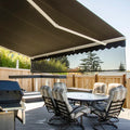Factory Price Motorized Retractable Awnings Full Cassette Outdoor Aluminum Acrylic Remote Control Balcony Garden Sun Shade Patio