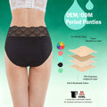 Shanhao OEM Lace Menstrual Panties Culottes High Cut Leakproof Underwear Women Periods Panties Performance Period Underwear