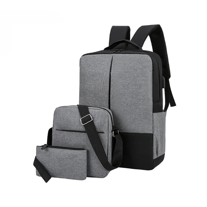 Factory Hot Sale Kids Backpack Set Custom LOGO Wholesale Lightweight Unisex Laptop USB Charging Set 3 Backpack Bag School Bag