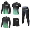 Custom Logo Running Men's Training Sportswear Gym 5 Piece Compression Sports Suit Gym Fitness Sets Men