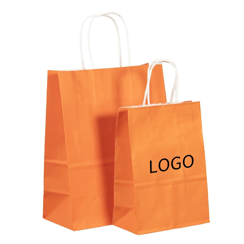 Eco-friendly Biodegradable Bread Packaging Small Custom Logo Printed Kraft Paper Bags Classic Style for Business