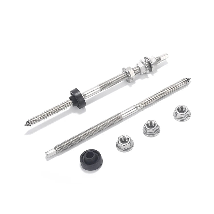 Factory Good Quality M8 M10 SS304 Solar Hanger Bolt Dowel Screw Double Head Hanger Bolts for Solar Mounting