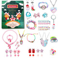 Cartoon Unicorns Gold Diy Bracelet Making Kit Charm Bracelets Set Party Christmas Countdown Calendar Earrings Necklaces Advent
