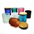 Custom Empty Amber Colored Glass Candle Stand 200ml & 300ml for Valentine's Day Home Decor with Custom Logo