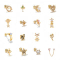 OL Inspired Titanium Stud Earrings with Colorful Zircon Stylish and Comfortable for Everyday Wear