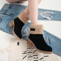 Wholesale Manufacture Fashion Winter Heel Boots for Women Velvet Boots Women Dress Shoes Ankle Chunky Uggh Boots for Women
