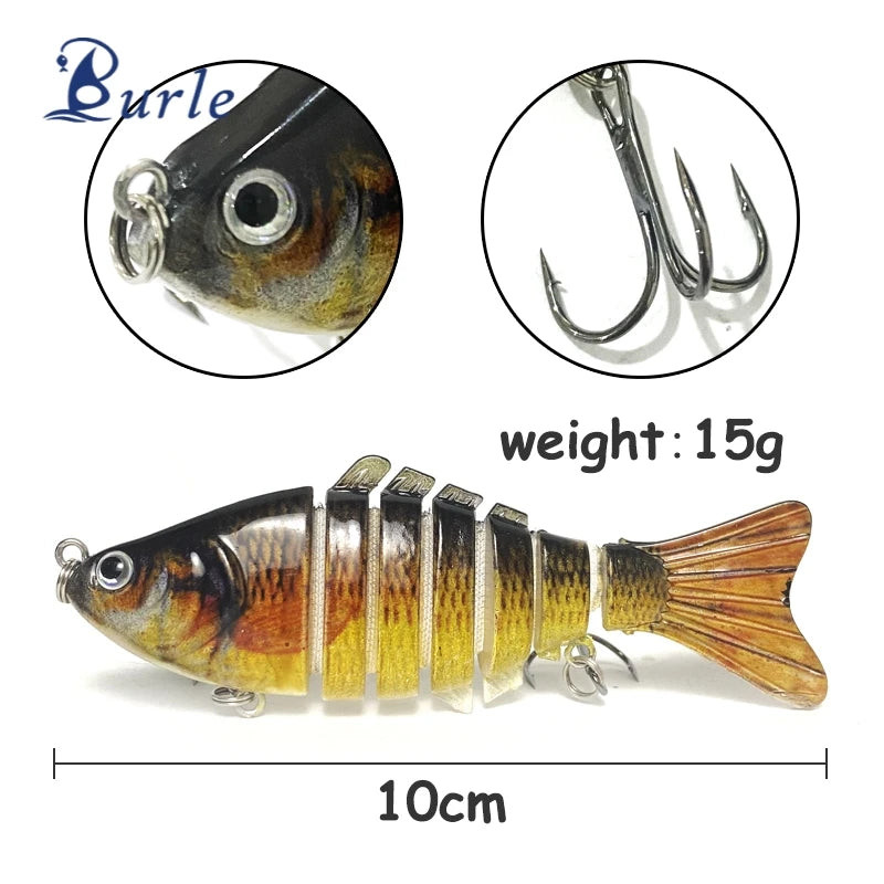 C Multi Jointed Swimbait Shore Casting Lure Hard Bass Bait 7 Segmented Fishing Lures