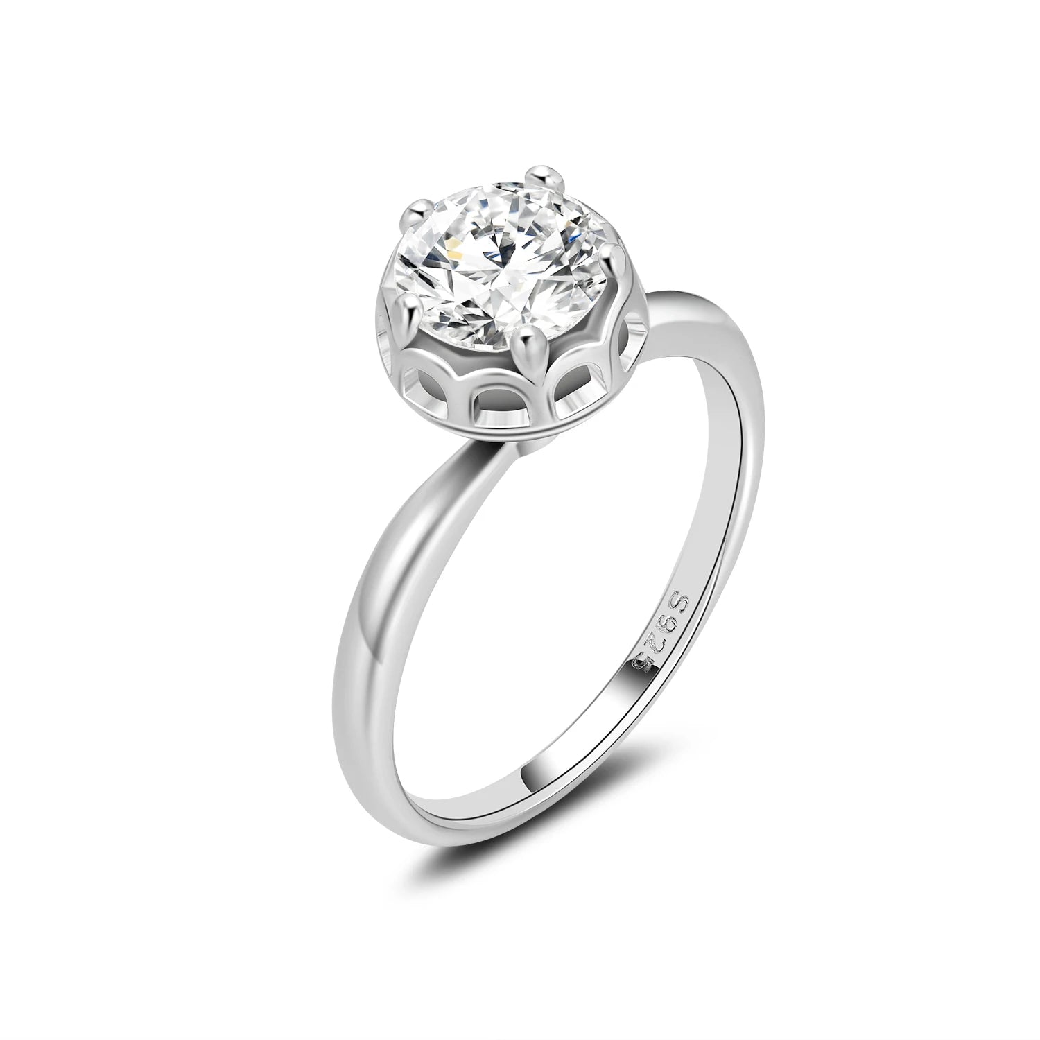 YBO 1CT D VVS Moissanite Rings 925 Sterling Silver Hip Hop Trendy Style Party Bridal Wedding Anniversary Engagement Jewelry