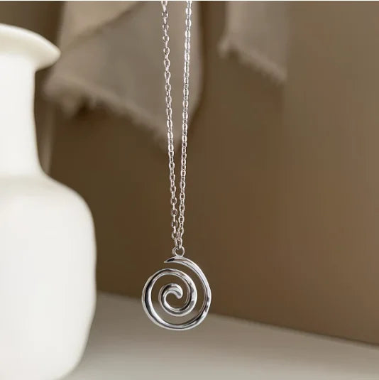 Women's Stainless Steel Thread Necklace 40+1.97inch Retro Minimalist Thread Pendant Necklace Suitable for Casual Attire NX207062