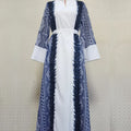 2024 Fashion Sequins Embroidered Muslim Dress Arab Dubai Embroidered Applique Dress Muslim Party Banquet Robe