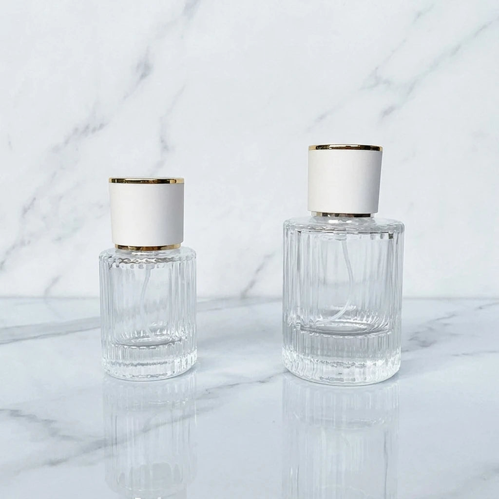 Luxury Cosmetic Packaging 30ml 50ml Refillable Empty Perfume Fine Mist Parfum Glass Spray Bottle Screw Cap Skin Care Serum