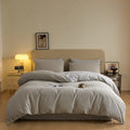100% Super Soft Cotton Duvet Cover Set Breathable Bedding Comforter with Woven Technics