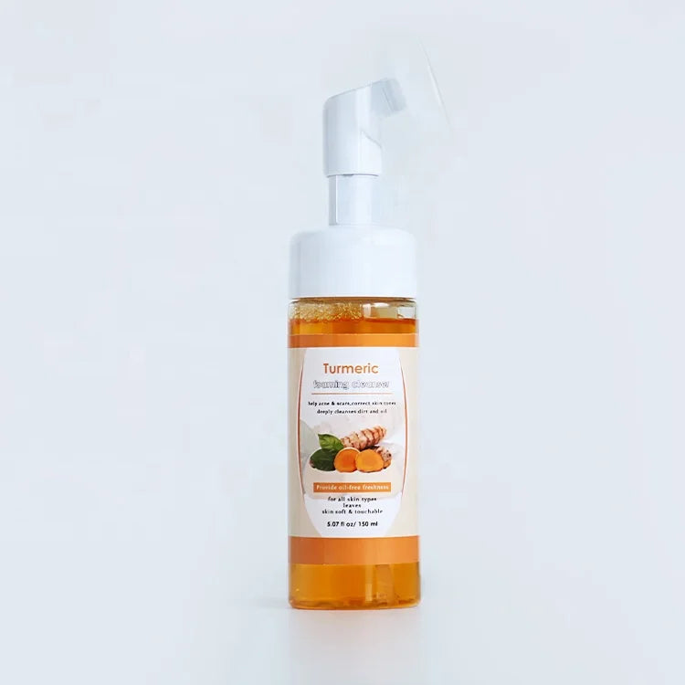 Private Label Face Washing Vitamin C Organic Moisturizing Clean Face Wash Turmeric Facial Cleanser