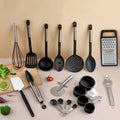 19-Piece Kitchen Tool Set Stainless Steel Handle Nylon Cooking Spatula Spoon Pot Spatula Measuring Spoon Measuring Cup Silicone