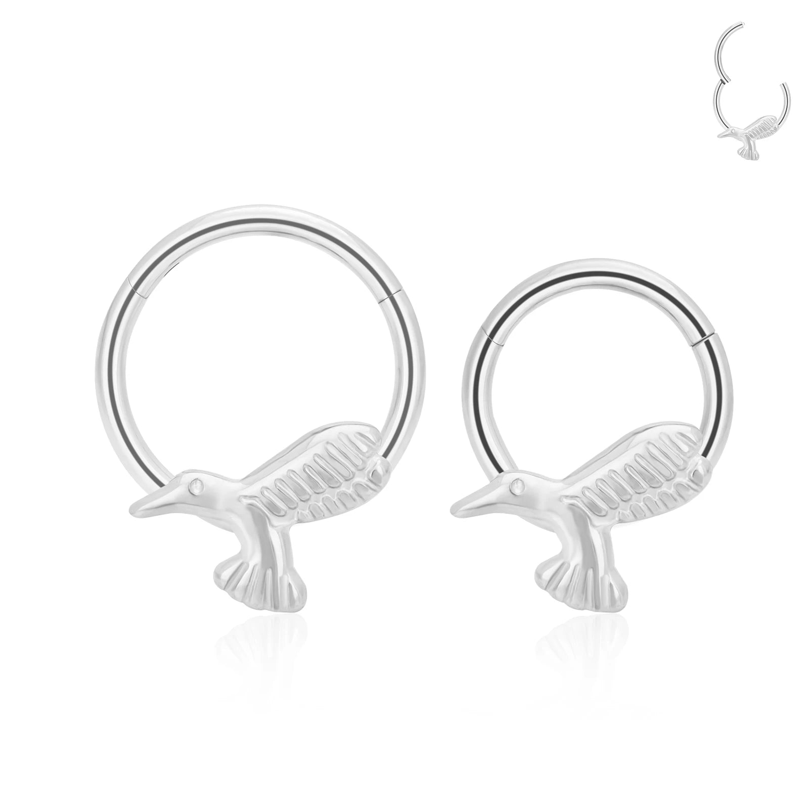 ASTM F136 Titanium Clicker Hoop Nose Ring for Men Piercing Titanium Septum Clicker Lip Piercing Rings Jewelry